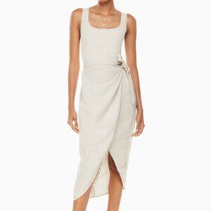 Wilfred Saturn Linen Midi Dress in White - Size 6 - Tags On